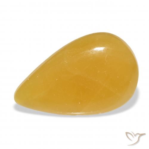 26.71ct Natural Naranja dorado calcita, En forma de pera, Translúcido, Photo A