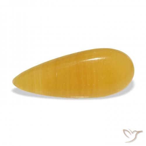 19.07ct Natural Naranja dorado calcita, En forma de pera, Opaco