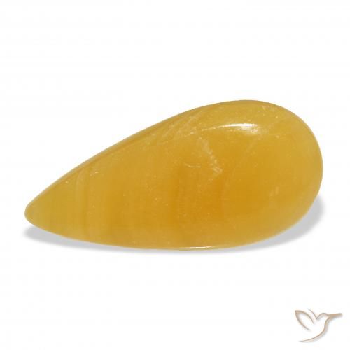 21.10ct Natural Naranja dorado calcita, En forma de pera, Translúcido