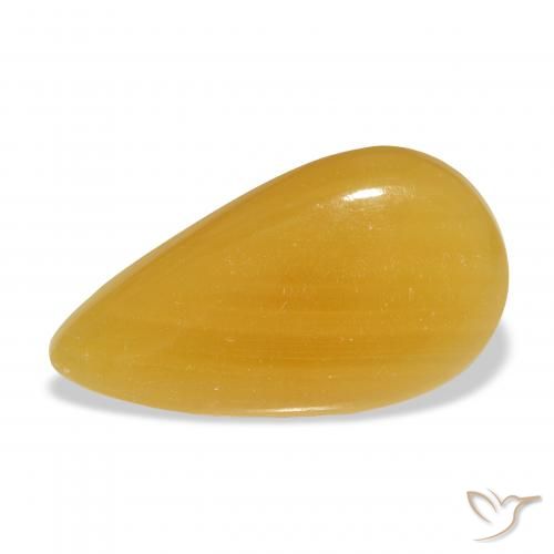 20.22ct Natural Naranja dorado calcita, En forma de pera, Translúcido