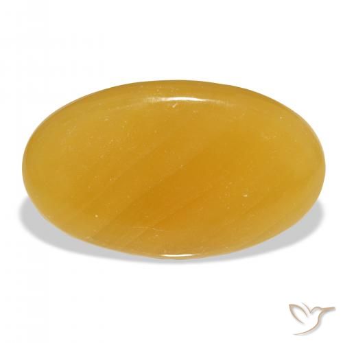 46.33ct Natural Naranja dorado calcita, Ovalada, Translúcido