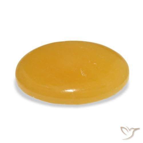 Calcita Naranja dorado natural de 29.48 ct, Ovalada, Translúcido
