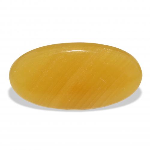 45.99ct Natural Naranja dorado calcita, Ovalada, Translúcido
