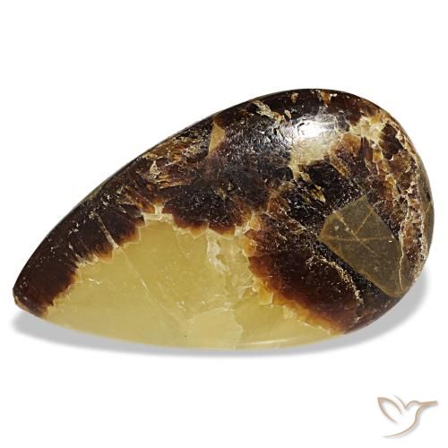 Calcita multicolor de 48,78 ct, en forma de pera, opaco
