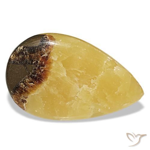 Calcita multicolor natural de 83,52 ct, en forma de pera, opaco