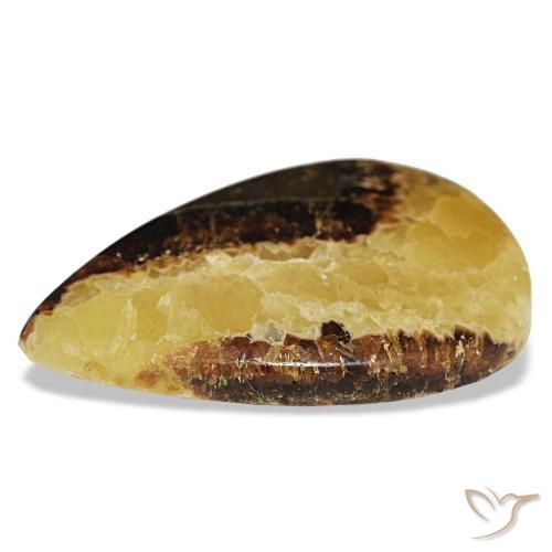 Calcita multicolor natural de 49,78 ct, en forma de pera, opaco