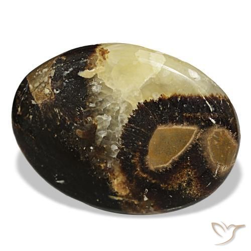 Calcita multicolor natural de 103,06 ct, corte óvalo, opaco