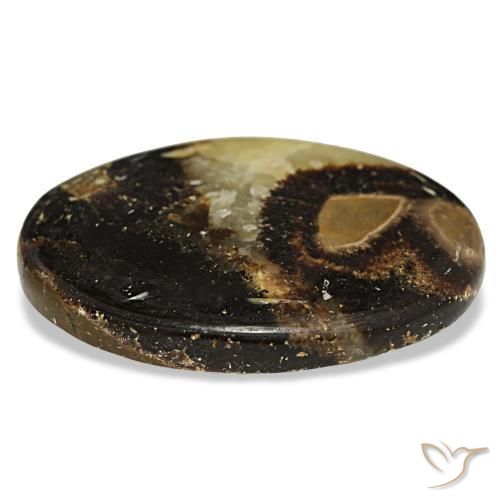 Calcita multicolor natural de 103,06 ct, corte óvalo, opaco
