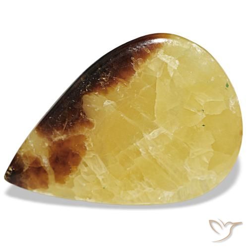 Calcita multicolor natural de 67,90 ct, en forma de pera, opaco