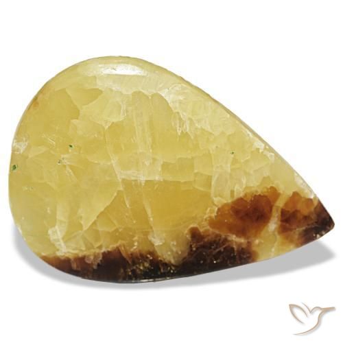 Calcita multicolor natural de 67,90 ct, en forma de pera, opaco