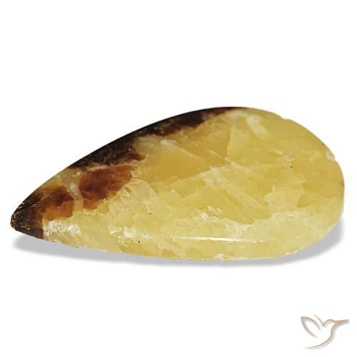 Calcita multicolor natural de 67,90 ct, en forma de pera, opaco