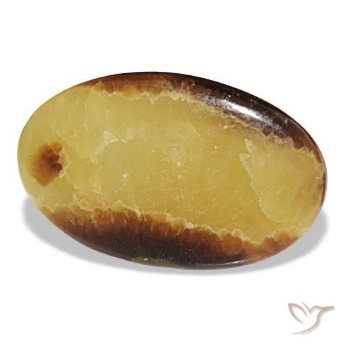Calcita multicolor natural de 54,86 ct, corte óvalo, opaco