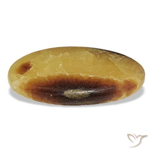 Calcita multicolor natural de 54,86 ct, corte óvalo, opaco