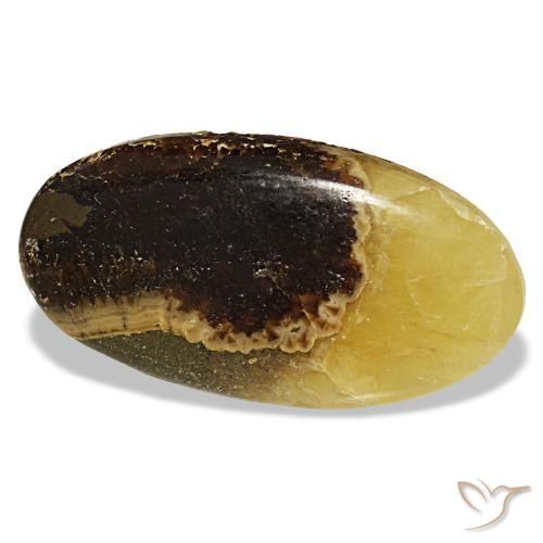 Calcita multicolor natural de 48,01 ct, corte óvalo, opaco