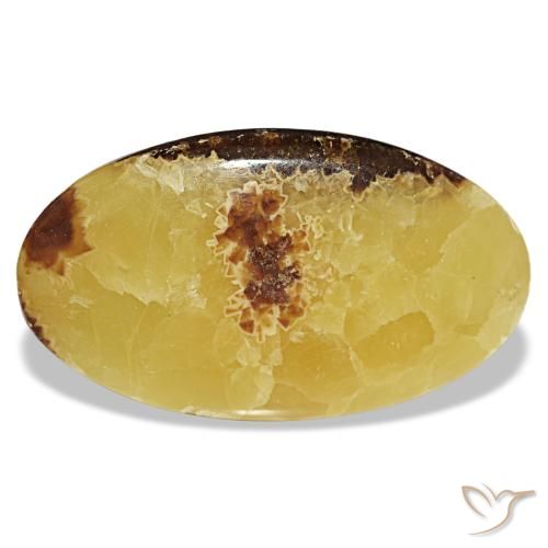 Calcita multicolor natural de 105,72 ct, corte óvalo, opaco