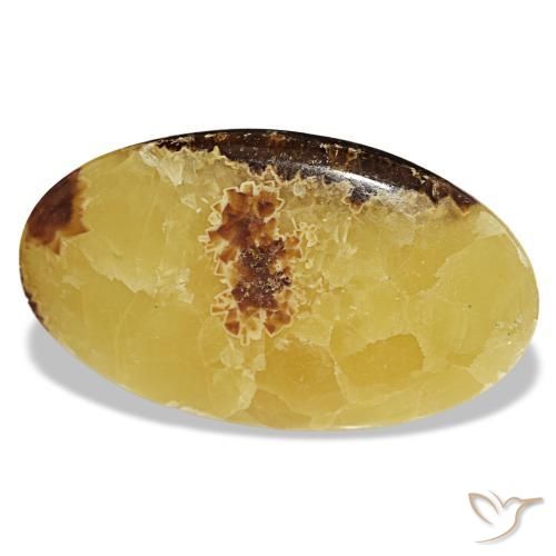 Calcita multicolor natural de 105,72 ct, corte óvalo, opaco