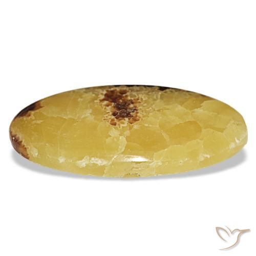 Calcita multicolor natural de 105,72 ct, corte óvalo, opaco