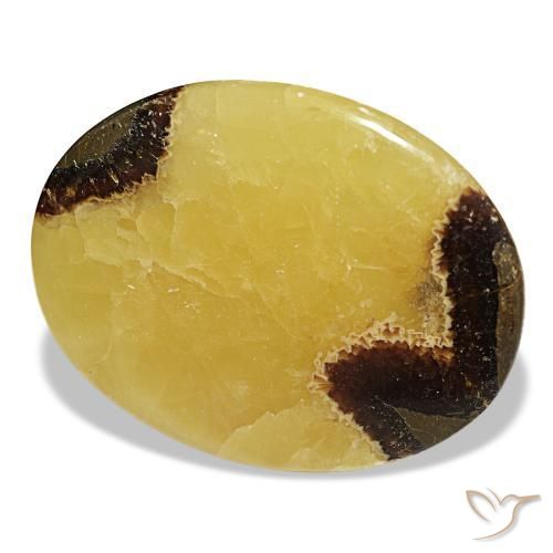 Calcita multicolor natural de 167,28 ct, corte óvalo, opaco