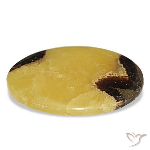 Calcita multicolor natural de 167,28 ct, corte óvalo, opaco