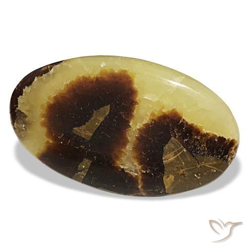 Calcita multicolor natural de 89,40 ct, corte óvalo, opaco