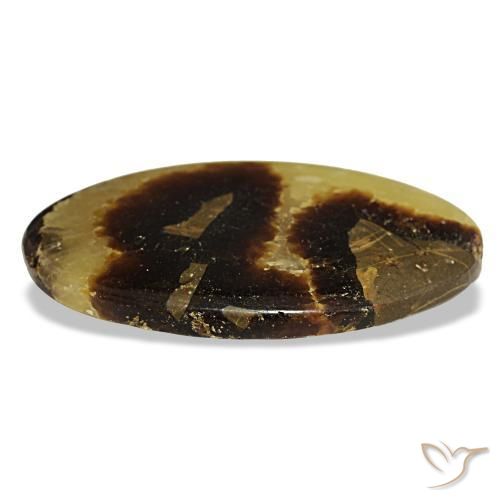 Calcita multicolor natural de 89,40 ct, corte óvalo, opaco