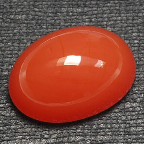 Cornalina naranja natural de 20,16 ct, corte óvalo, translúcido