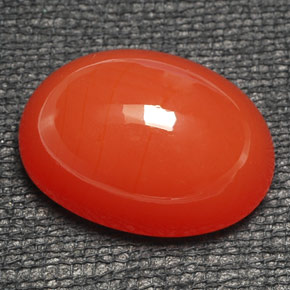Cornalina naranja natural de 20,16 ct, corte óvalo, translúcido