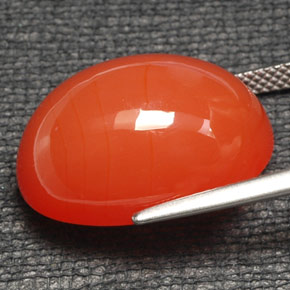 Cornalina naranja natural de 20,16 ct, corte óvalo, translúcido