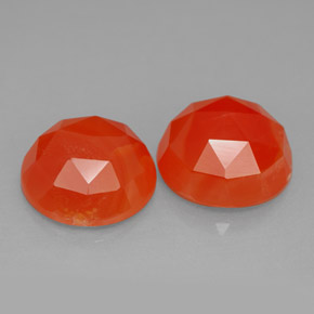 Gemas de cornalina naranja natural de  ct, transparente, transparente / translúcido