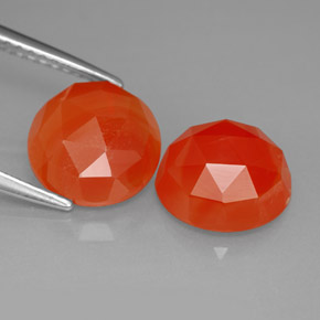 Gemas de cornalina naranja natural de  ct, transparente, transparente / translúcido