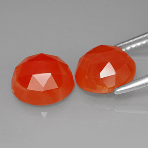 Gemas de cornalina naranja natural de  ct, transparente, transparente / translúcido