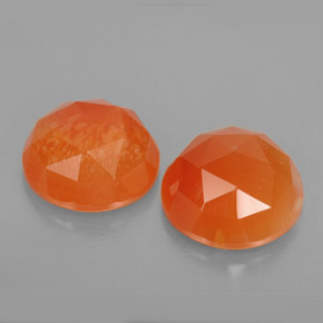 Gemas de cornalina naranja natural de  ct, transparente, transparente / translúcido