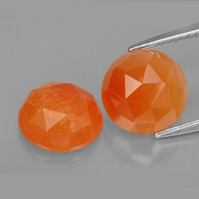 Gemas de cornalina naranja natural de  ct, transparente, transparente / translúcido