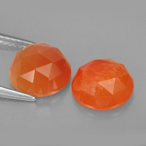 Gemas de cornalina naranja natural de  ct, transparente, transparente / translúcido