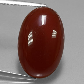 Cornalina naranja natural de 14,62 ct, corte óvalo, translúcido