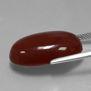 Cornalina naranja natural de 14,62 ct, corte óvalo, translúcido