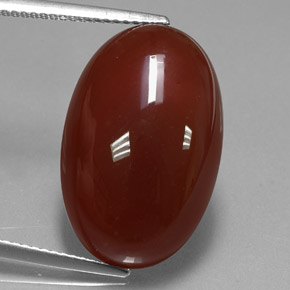 Cornalina naranja natural de 13,99 ct, corte óvalo, translúcido