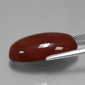 Cornalina naranja natural de 13,99 ct, corte óvalo, translúcido