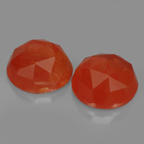Gemas de cornalina naranja natural de  ct, transparente, transparente / translúcido