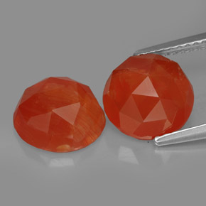 Gemas de cornalina naranja natural de  ct, transparente, transparente / translúcido