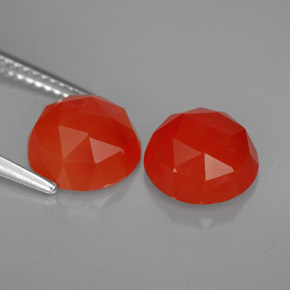 Gemas de cornalina naranja natural de  ct, transparente, transparente / translúcido