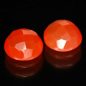 Gemas de cornalina naranja natural de  ct, transparente, transparente / translúcido