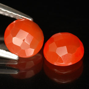 Gemas de cornalina naranja natural de  ct, transparente, transparente / translúcido