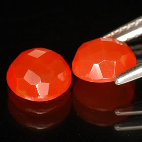 Gemas de cornalina naranja natural de  ct, transparente, transparente / translúcido