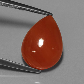 Cornalina naranja natural de 5,40 ct, transparente, transparente / translúcido