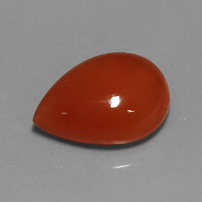 Cornalina naranja natural de 5,40 ct, transparente, transparente / translúcido