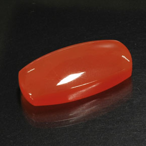 Cornalina naranja natural de 17,62 ct, transparente, transparente / translúcido