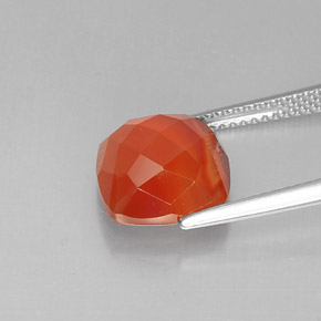 Cornalina Naranja rojizo natural de 3.91 ct, Transparente, Transparente / Translúcido