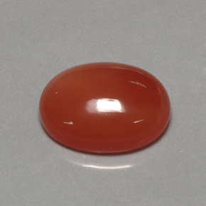 Cornalina naranja natural de 17,21 ct, transparente, transparente / translúcido