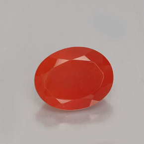 Cornalina Naranja rojizo natural de 1.84 ct, Corte Óvalo, Translúcido
